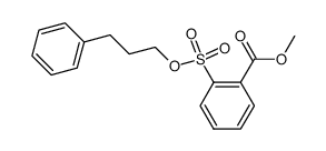 3-phenylpropyl 2-(methylcarboxy)-1-benzenesulfonate结构式