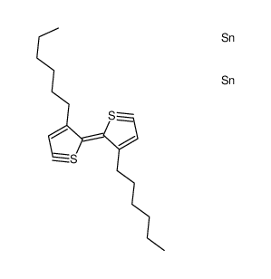 [4-hexyl-5-(3-hexyl-5-trimethylstannylthiophen-2-yl)thiophen-2-yl]-trimethylstannane Structure
