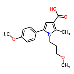 5-(4-Methoxyphenyl)-1-(3-methoxypropyl)-2-methyl-1H-pyrrole-3-carboxylic acid Structure