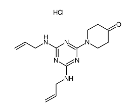 1-(4,6-bis(allylamino)-1,3,5-triazin-2-yl)-4-piperidone hydrochloride Structure
