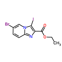 6-溴-3-碘代咪唑[1,2-a]吡啶-2-羧酸乙酯结构式