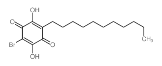 2-bromo-3,6-dihydroxy-5-undecyl-cyclohexa-2,5-diene-1,4-dione结构式