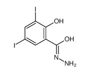 2-hydroxy-3,5-diiodobenzohydrazide结构式