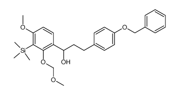1-(4-methoxy-2-(methoxymethoxy)-3-(trimethylsilyl)phenyl)-3-(4-(benzyloxy)phenyl)-1-propanol Structure