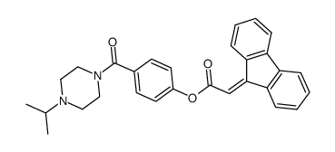 1-Isopropyl-4-[4-(9-fluorenylidene acetyloxy)benzoyl]piperazine Structure