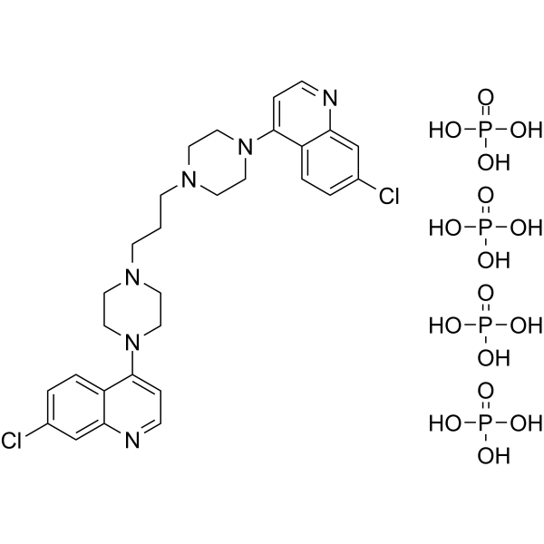 7-chloro-4-[4-[3-[4-(7-chloroquinolin-4-yl)piperazin-1-yl]propyl]piperazin-1-yl]quinoline,phosphoric acid Structure