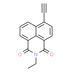 4-乙炔基-N-乙基-1,8-萘二甲酰亚胺结构式