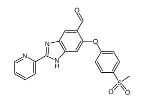 5-carbaldehyde-6-(4-(methylsulfonyl)phenoxy)-2-pyridin-2-yl-1H-benzimidazole Structure
