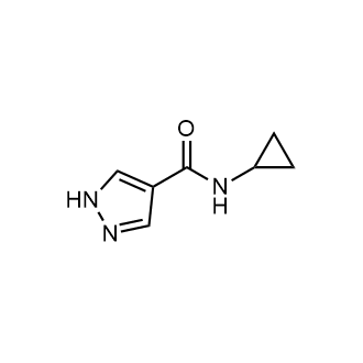 N-环丙基-1H-吡唑-4-甲酰胺结构式