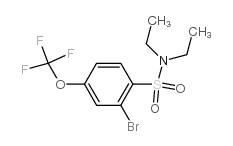 N,N-二乙基-2-溴-4-三氟甲氧基苯磺酰胺结构式