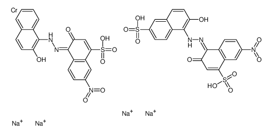 tetrasodium,chromium,(4Z)-4-[(2-hydroxynaphthalen-1-yl)hydrazinylidene]-7-nitro-3-oxonaphthalene-1-sulfonic acid,(4Z)-4-[(2-hydroxy-6-sulfonaphthalen-1-yl)hydrazinylidene]-7-nitro-3-oxonaphthalene-1-sulfonic acid结构式