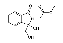 (1-Hydroxy-1-hydroxymethyl-3-oxo-1,3-dihydro-isoindol-2-yl)-acetic acid methyl ester Structure