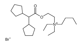 butyl-[2-(2,2-dicyclopentylacetyl)oxyethyl]-diethylazanium,bromide Structure