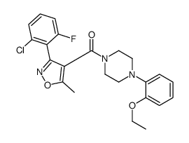 [3-(2-氯-6-氟苯基)-5-甲基-4-异噁唑基][4-(2-乙氧基苯基)-1-哌嗪基]-甲酮结构式