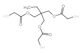 Acetic acid,2-mercapto-, 1,1'-[2-ethyl-2-[[(2-mercaptoacetyl)oxy]methyl]-1,3-propanediyl]ester Structure