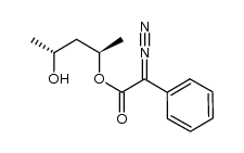 (2R,4R)-4-hydroxypentan-2-yl 2-diazo-2-phenylacetate结构式