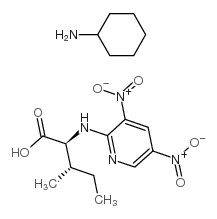 dnpyr-l-isoleucine monocyclohexyl ammoni um Structure