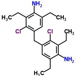 4,4'-亚甲基-双(3-氯-2,6-二乙基苯胺)结构式