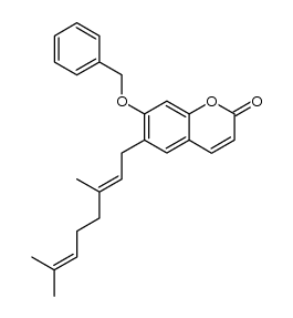 (E)-7-(benzyloxy)-6-(3,7-dimethylocta-2,6-dien-1-yl)-2H-chromen-2-one Structure
