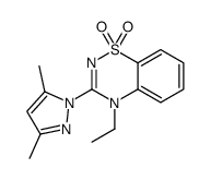 3-(3,5-dimethylpyrazol-1-yl)-4-ethyl-1λ6,2,4-benzothiadiazine 1,1-dioxide结构式