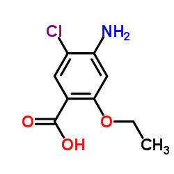 4-氨基-5-氯-2-乙氧基苯甲酸结构式