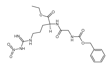 Nα-(N-benzyloxycarbonyl-glycyl)-Nω-nitro-L-arginine ethyl ester结构式