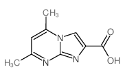 5,7-二甲基咪唑并[1,2-a]嘧啶-2-羧酸结构式