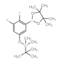 5-(叔丁基二甲基甲硅烷氧基)-2,3-二氟苯基硼酸频哪醇酯结构式