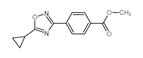 4-(5-环丙基-1,2,4-噁二唑-3-基)苯甲酸甲酯结构式