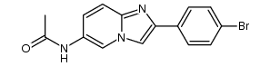 N-(2-(4-bromophenyl)imidazo[1,2-a]pyridin-6-yl)acetamide结构式