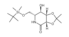 6-O-tert-butyldimethylsilyl-2,3-O-isopropylidene-D-mannono-δ-lactam结构式