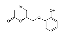(R)-1-bromo-3-(2-hydroxyphenoxy)propan-2-yl acetate结构式
