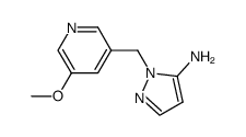 2-(5-methoxy-pyridin-3-ylmethyl)-2H-pyrazol-3-ylamine结构式