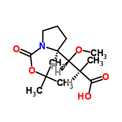 (2R,3R)-BOC-dolaproine Structure