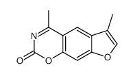 4,6-dimethylfuro[3,2-g][1,3]benzoxazin-2-one结构式