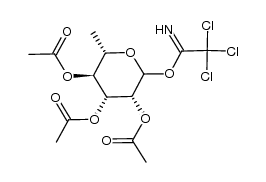 2,3,4-tri-O-acetyl-α/β-L-rhamnopyranosyl trichloroacetimidate结构式