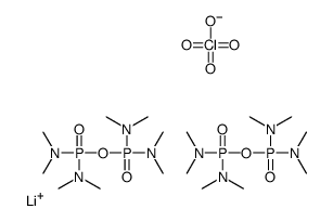 lithium,N-[bis(dimethylamino)phosphoryloxy-(dimethylamino)phosphoryl]-N-methylmethanamine,perchlorate Structure