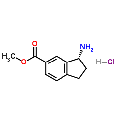 (R)-methyl 3-amino-2,3-dihydro-1H-indene-5-carboxylate hydrochloride Structure