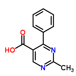 2-Methyl-4-phenyl-5-pyrimidinecarboxylic acid Structure