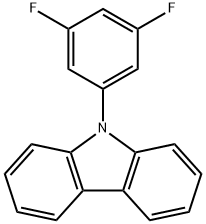 9-(3,5-二氟苯基)-9H-咔唑结构式