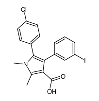 5-(4-Chlorophenyl)-4-(3-iodophenyl)-1,2-dimethylpyrrole-3-carboxylic Acid Structure