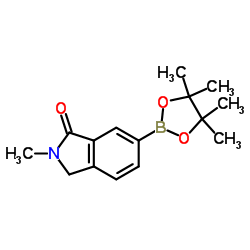 2-甲基-6-(4,4,5,5-四甲基-1,3,2-二氧硼戊烷-2-基)异吲哚啉-1-酮结构式