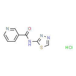 N-(1,3,4-噻二唑-2-基)烟酰胺盐酸盐结构式