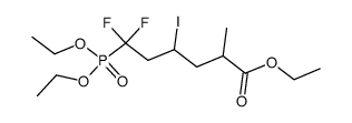diethyl 1,1-difluoro-3-iodo-5-carbethoxyhexylphosphonate Structure