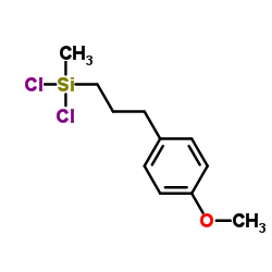 3-(对甲氧基苯基)丙基甲基二氯硅烷结构式