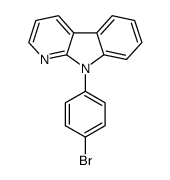 9-(4-溴苯基)-9H-吡啶并[2,3-b]吲哚结构式