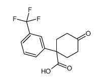 4-氧代-1-[3-(三氟甲基)苯基]环己烷羧酸结构式