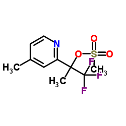 1,1,1-Trifluoro-2-(4-methyl-2-pyridinyl)-2-propanyl methanesulfonate Structure