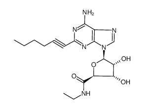 2-Hexynyl-5'-N-ethylcarboxamidoadenosine结构式