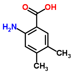 2-氨基-4,5-二甲基苯甲酸结构式
